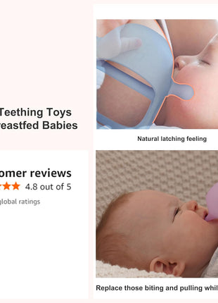 Baby Teething Toys for 0-6Months, Penguin Teethers for Babies 3-6Months | Hand Teether for 0-6M |Teething Mittens for Teething Relief, Baby Pacifier |New Born Essentials, 2Pack
