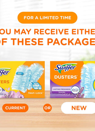 Swiffer Dusters Refill for Cleaning, Feather & Microfiber Duster Disposable Alternative, for Dusting Furniture, Blinds, Ceiling Fans, Walls, Helps Remove Allergens, Lavender, 18ct