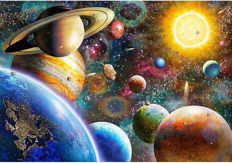 Jigsaw Puzzles 1000 Pieces for Adults(Ages 14+, Families (Space Traveler, Solar System) Pieces Fit Together Perfectly