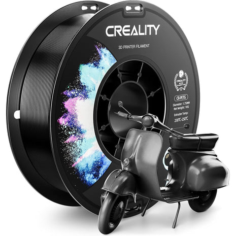 CREALITY PETG Filament 1.75mm 3D Printer Filament, 1kg (2.2lb) Neatly Wound Spool, Dimensional Accuracy ±0.03mm, Fit for Ender, Bambu Lab, Anycubic,ELEGOO FDM Printers, Black