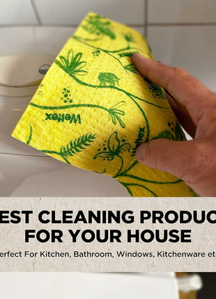 Wettex The Original Swedish Dishcloth for Kitchen 10 Pack | Reusable Paper Towels, Super Absorbent Sponge Cloths, Washable Dish Cloths, Biodegradable, Made in Sweden, Assorted Colors