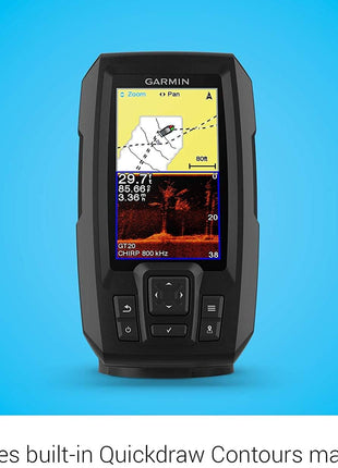 Garmin Striker Vivid 4cv Bundle with Transducer and Protective Cover, 4-inch Color Fishfinder, Vivid Scanning Sonar Color Palettes 010-02550-00