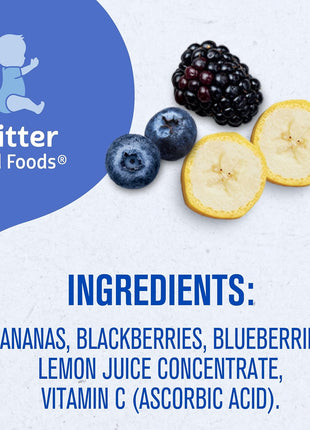 Gerber Stage 2 Baby Food, Banana Blackberry Blueberry Puree Tubs, No Artificial Colors or Flavors, Baby Puree, 16-Pack