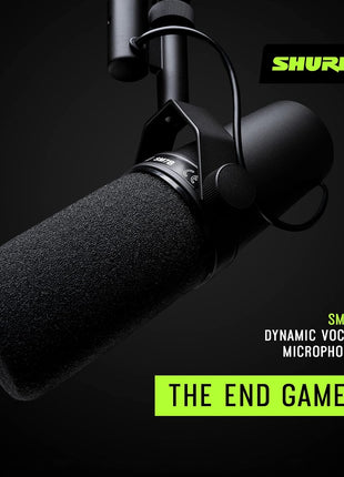 Shure SM7B Microphone   Vocal Dynamic Studio Mic for Broadcast, Podcast, Recording, Gaming & Streaming, xLR, Rugged Construction, Detachable Windscreen, Smooth Sound, Warm Vocals, Wide Range Frequency