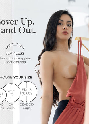 Nippies Nipple Covers for Women - Reusable Sticky Silicone Pasties with Travel Case - Original Circle or Lift Style Available
