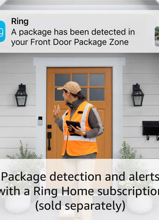 Ring Battery Doorbell Plus, Home or business security, Head-to-Toe HD+ Video, motion detection & alerts, and Two-Way Talk