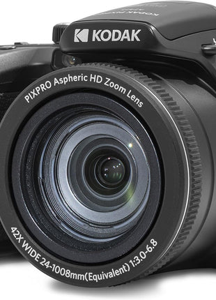 KODAK PIXPRO AZ425 Digital Camera, 42x Optical Zoom Bridge with 20MP BSI Sensor, Li-Ion Battery, OIS, 1080p Full HD Video, Black