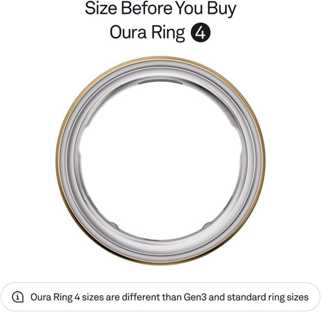OURA Ring 4 Smart Ring - Gold - Size 9