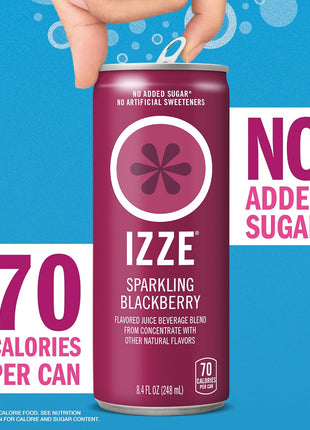 Izze Sparkling Juice, 4 Flavor Variety Pack, 8.4 Fl Oz (24 Count)