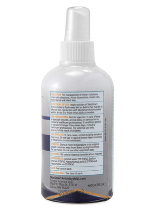 SkinSmart Facial Cleanser for Acne, Targets Bacteria for Active Teenage Athletes Post Workout and Adult Acne, 8 oz Spray Bottle, Safe for Multiple Daily Uses