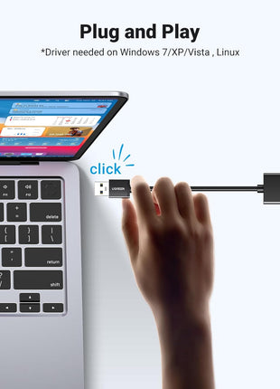 UGREEN USB to Ethernet Adapter, 1000Mbps Plug and Play with USB 3.0 | Driver Free, RJ45 LAN Network Dongle Compatible with Nintendo Switch, Laptop, PC, MacBook, Windows, macOS, Linux