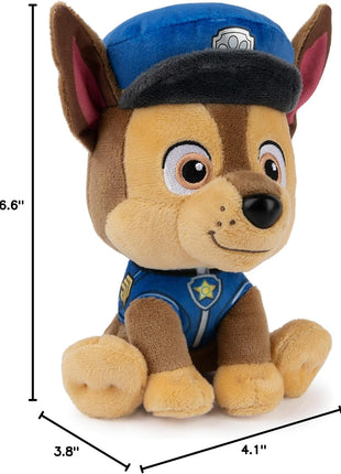 GUND PAW Patrol Chase 6-Inch Plush Toy, Stuffed Animal for Ages 1+ | Soft Tactile Sensory Details Provide Emotional Comfort, Inspire Imaginative Screen-Free Roleplay and Problem-Solving