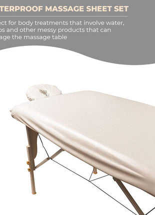 ForPro Waterproof Massage Table Cover, Natural | for Massage & Treatment Tables, Disposable Table Sheets, Spa Bed Sheets, Esthetician Table Linens, Salon & Spa Essentials