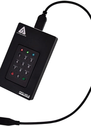 Apricorn 2TB Aegis Fortress L3- FIPS Level 3 Validated USB 3.0 Hardware Encrypted Portable Drive (AFL3-2TB) , black