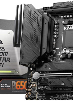MSI B650M Project Zero Gaming Motherboard (AMD Ryzen 9000/8000/7000 Series Processors, AM5, DDR5, PCIe 4.0, M.2 Slots, SATA 6Gb/s, USB 3.2 Gen 2, HDMI/DP, Wi-Fi 6E, Bluetooth 5.3, 2.5Gbps LAN, mATX)