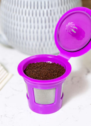Perfect Pod Café Save Reusable K-Cup Coffee Filter Capsules, 4 Pack | Refillable 1-Stream Cups, Built-In Mesh Strainers, 100% BPA Free, Compatible with Keurig and Select Single-Serve Brewers