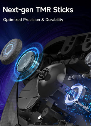 EasySMX D10 Wireless Game Controller – TMR Anti-Drift Joysticks, Dual-Mode Triggers, 1000Hz Polling, Mechanical Buttons, RGB – Bluetooth Gamepad for PC/Switch/Switch2/iOS/Android with Charging Dock