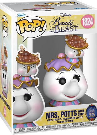 Funko POP! Disney Beauty and the Beast - Mrs. Potts with Chip | Official Merch - Collectable Vinyl Figurine for Shelf Display - Birthday Gift Idea for Fans and Collectors