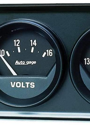AUTO METER 2348 Autogage Black Console Oil/Volt/Water Gauge, 2.3125 in.