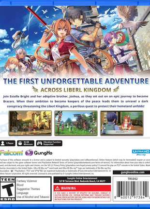 Trails in the Sky 1st Chapter - PlayStation 5