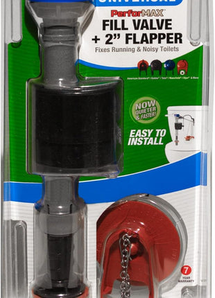 Fluidmaster K-400H-039 Toilet Fill Valve & 2-Inch Flapper Repair Kit