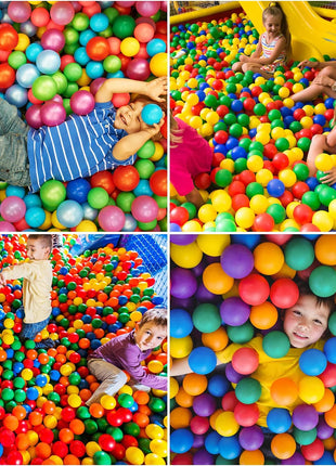 Hovenlay Ball Pit Balls Phthalate Free BPA Free Crush Proof Plastic - 7 Bright Colors in Reusable Play Toys for Kids with Storage Bag | Phthalate Free, BPA Free, Crush Proof Play Toys, Reusable Storage Bag