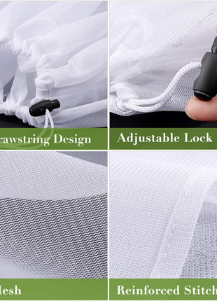 Brew Bags Reusable 3 Pack, Extra Large 26"x22" Fine Mesh Strainer Bag for Home Brewing Hops Grains Wine Beer Making Drawstring Straining Brew in a Bag