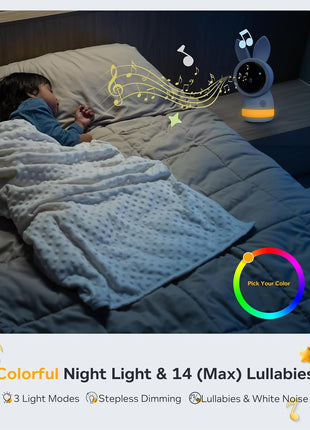 ARENTI Baby Monitor with Camera and Audio, 4MP Video Baby Monitor with 5inch Screen, Dual-Band 2.4G/5G WiFi with App, Cry & Motion Detection, Auto Tracking, Temp&Humidity Sensor, Night Vision,2-Way Talk