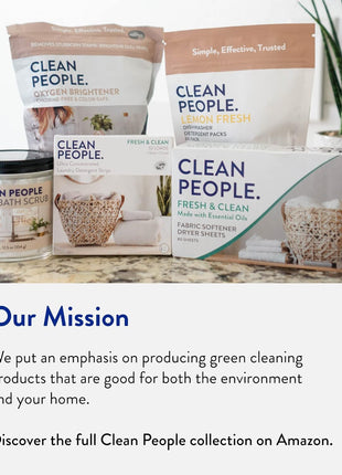 The Clean People Laundry Detergent Sheets - Laundry Soap - Ultra Concentrated, Recyclable Packaging, Stain Fighting - Fresh Scent, 32 Pack