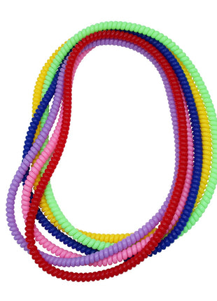 Sensory Chew Necklace for Boys and Girls, 6 Pack Stretch Chewing Necklaces for Kids with Autism ADHD SPD, Oral Motor Aids Baby Chew Toys Reduce Fidgeting for Kids Chewer (6)