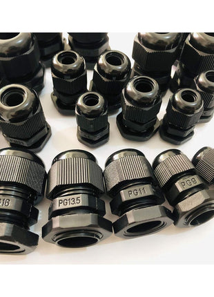 20pcs Cable Gland Waterproof Adjustable 3-13mm Cable Connectors PG7 PG9 PG11 PG13.5 PG16 Plastic Cable Gland Joints Wire Protectors