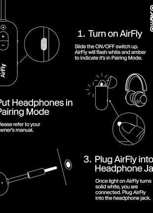 Twelve South AirFly SE | Bluetooth Wireless Audio Transmitter Adapter for AirPods/Headphones, 20+ Hr Battery, Works with 3.5mm aux Jacks on Airplanes, TVs, Gym Equipment, and Travel