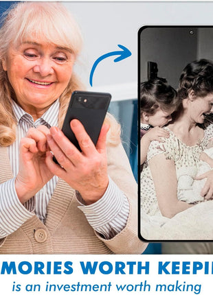 KLIM K2 Mobile Film Scanner 35mm - Free APP - Positive & Negative Converter, Slide & Photo Digitizer, 35mm Color Developing Kit Essential - Top Choice for Preserving Old Photos - Orange & Grey