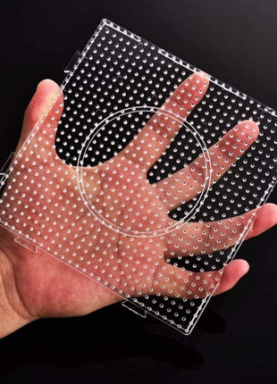 H&W 4PCS 5mm Fuse Beads Boards, Large Clear Pegboards Kits, with Gift 4 Lroning Paper (WA3-Z1)
