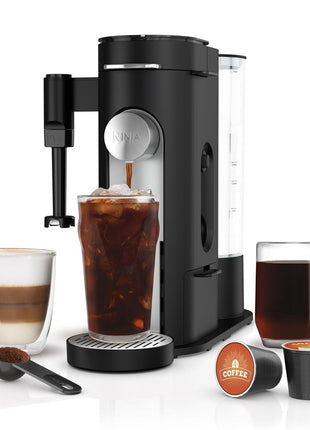 Ninja | Coffee Maker | Single Serve |Brew with Coffee Pods & Grounds| Compatible with K Cup Coffee Pods | 4 Brew Styles, up to 24oz Cup Sizes & 56oz Removable Reservoir | Black | PB051