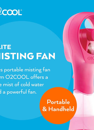 O2COOL Elite Battery Powered Handheld Water Misting Fans (Raspberry)…