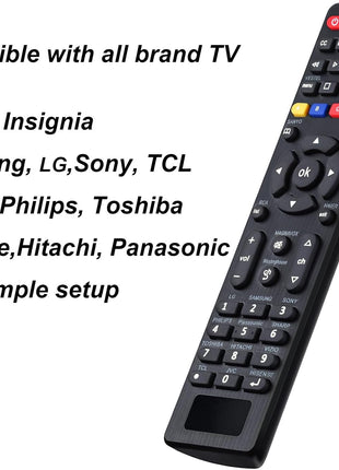 Universal TV Remote for Samsung, TCL, Philips, Vizio, Sharp, Sony, Panasonic, Sanyo, Insignia, Toshiba and Other Brands LCD LED 3D HDTV Smart TV Remote Control