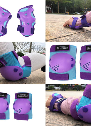 BOSONER Kids/Youth Knee Pad Elbow Pads for Roller Skates Cycling BMX Bike Skateboard Inline Rollerblading, Skating Skatings Scooter Riding Sports