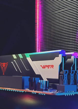 Patriot Memory Viper Venom RGB DDR5 RAM 32GB (2X16GB) 6400MHz CL32 1.4v UDIMM Desktop Gaming Memory Kit Compatible with Intel XMP - PVVR532G640C32K