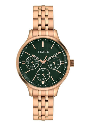 TIMEX Trendline Green Round Dial Analog Women's Watch - TWEL14836