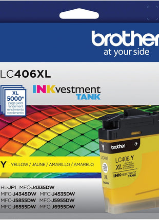 Brother LC406XLY High Yield Yellow Ink Cartridge