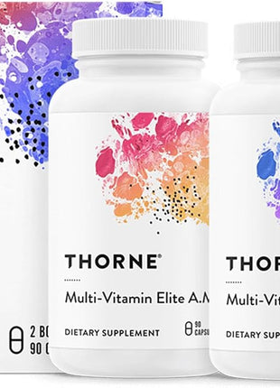 THORNE - Daily Nutrients Bundle - Multivitamin Elite and Omega-3 with CoQ10-30 to 90 Servings