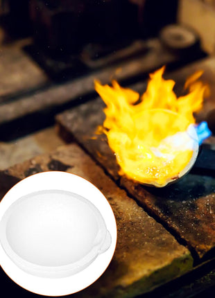 QWORK Ceramic Crucible Bowl, 4 Pcs Quartz Melting Dishes Pot for Melting Casting Refining Gold Silver Brass Alloy, 250g