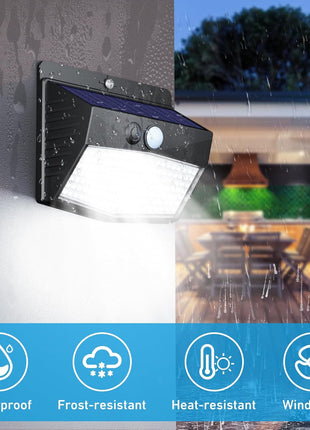Peasur [6 Packs] Solar Lights Outdoor Motion Sensor Solar Security Lights Waterproof with 3 Lighting Modes Solar Powered Wall Lights Outside for Garden Fence Yard Deck