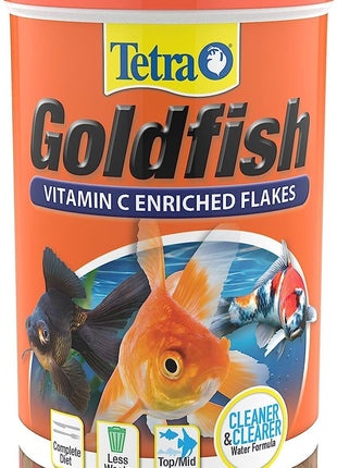 Tetra Goldfish Flakes, Nutritionally Balanced Diet For Aquarium Fish, Vitamin C Enriched Flakes, 7.06 oz