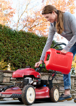 Scepter FSCG552 Fuel Container with Spill Proof Spout with Bonus Spout Extender, Rear Handle Red Gas Can, 5 Gallon