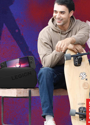 Lenovo Legion Sling Bag, Waterproof Carrying Case Bag for Legion Go Gaming Console, Black, Custom Fit Console Carrier, Adjustable Shoulder Strap, Multiple Compartments, Durable and Stylish Design