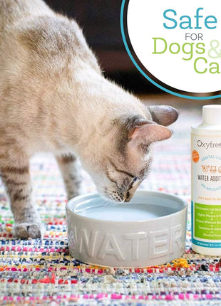 Oxyfresh Premium Pet Dental Care Solution Pet Water Additive: Best Way to Eliminate Bad Dog Breath and Cat Bad Breath - Fights Tartar & Plaque - So Easy, Just Add to Water! Vet Recommended 16 oz.