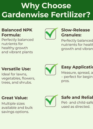 10-10-10 Plant Fertilizer Slow Release - 10 10 10 All Purpose Granular Garden Fertilizer for Vegetables, Tomato, Arborvitae, Shrubs, Rose, Flowers, Fruit, Fig Trees (1/2 Quart)