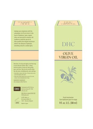 DHC Olive Virgin Oil, Moisturizing Face Oil, Nourishes Dry Skin, 1 oz | Made with Organic Olive Oil, Moisturizes without Clogging Pores, Strengthens Skin Barrier Health, Reduces Signs of Aging